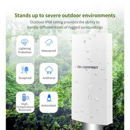 COMFAST CF-EW71 High Power Outdoor WiFi CPE 48V POE Power Adapter Double 6 DBi Wireless Access Point