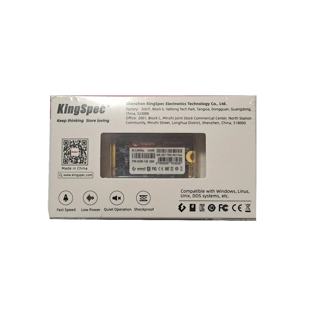 KingSpec M.2 NVMe SSD 128gb 2242_1