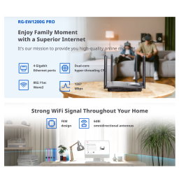 RG-EW1200G PRO 1300M Dual-band Gigabit Wireless Router