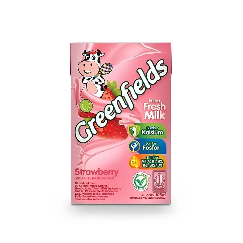 Greenfields UHT Strawberry Milk 105ml _0