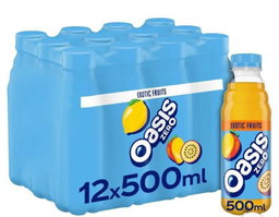 Oasis exotic fruit zero 12x500ml BBE 31/11/23
