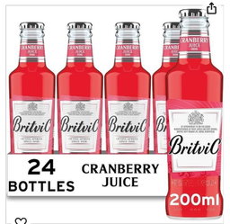 Britvic cranberry juice 24x200ml BBE 30/06/24 
