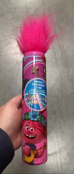 Trolls movie novelty tube all stationary inside -B
