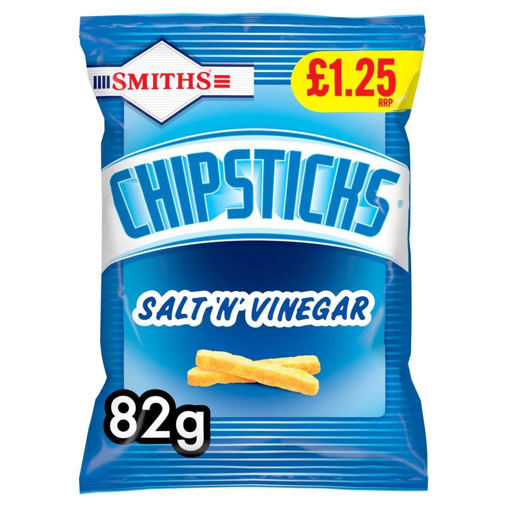 Smiths Chipsticks salt vinegar 82g pm £1.25 15 per case Bb 11/5/24