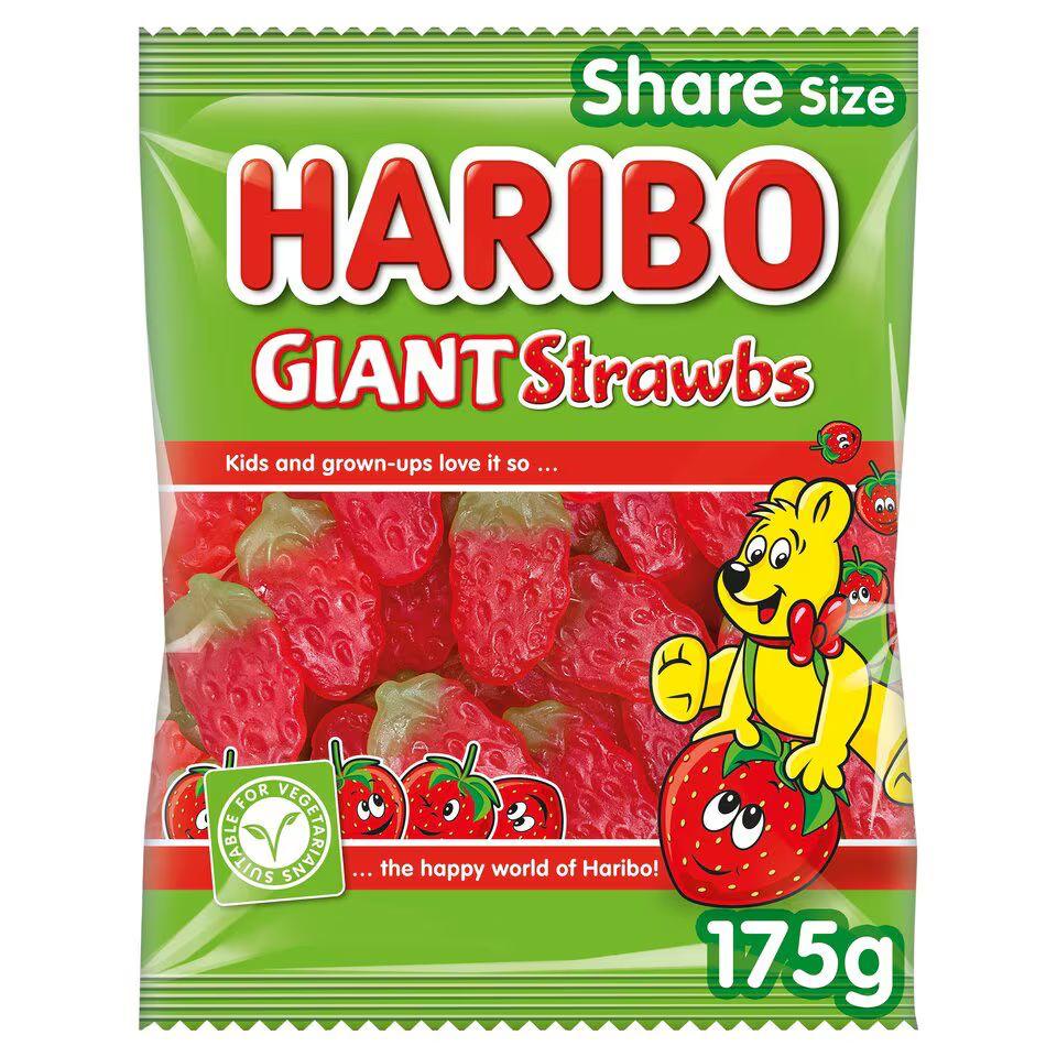 Large 175g haribo giant strawberries 🍓 Dated at least 09/24 could be 2025
