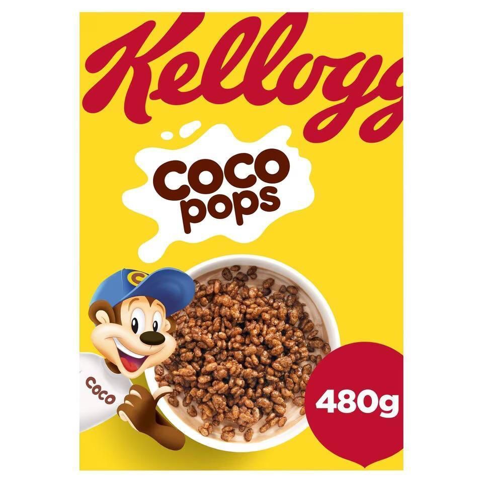 Kelloggs Coco Pops 480g 6 per case 80 cases per pallet Bb: 27/4/24