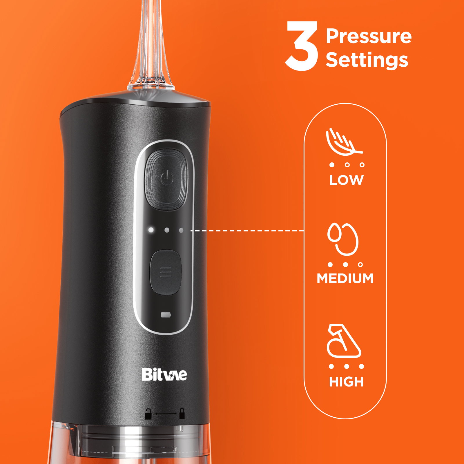 Bitvae Cordless C2 Oral Irrigator with 3 Modes, 40-Day Battery Life_3