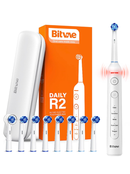Bitvae R2 Rotating Toothbrush with 8 Brush Heads, 30-Day Battery Life