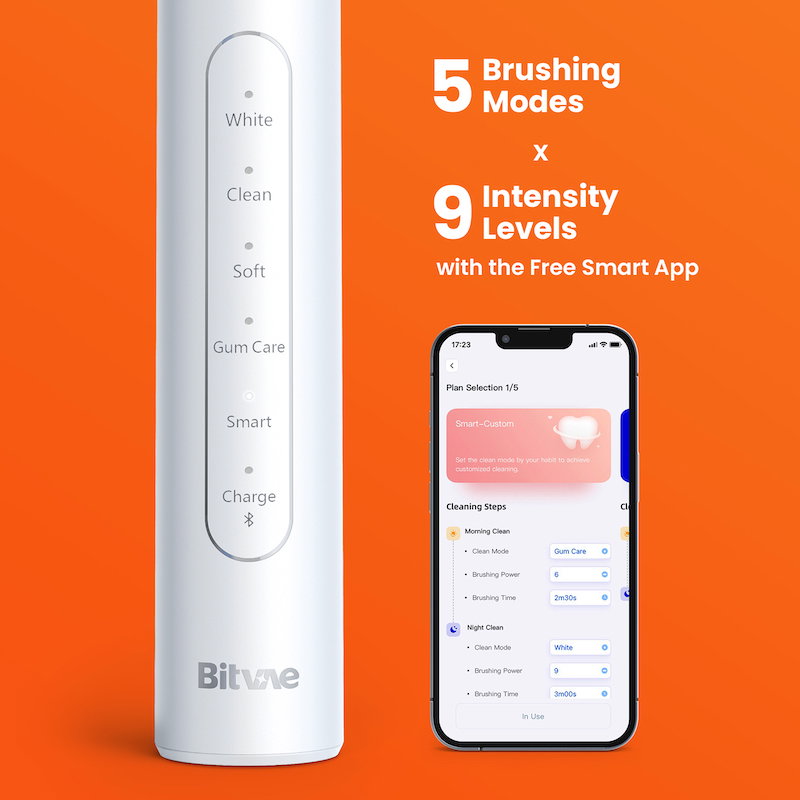 Bitvae Smart S2 Electric Toothbrush with 8 Heads for 2 Years_3