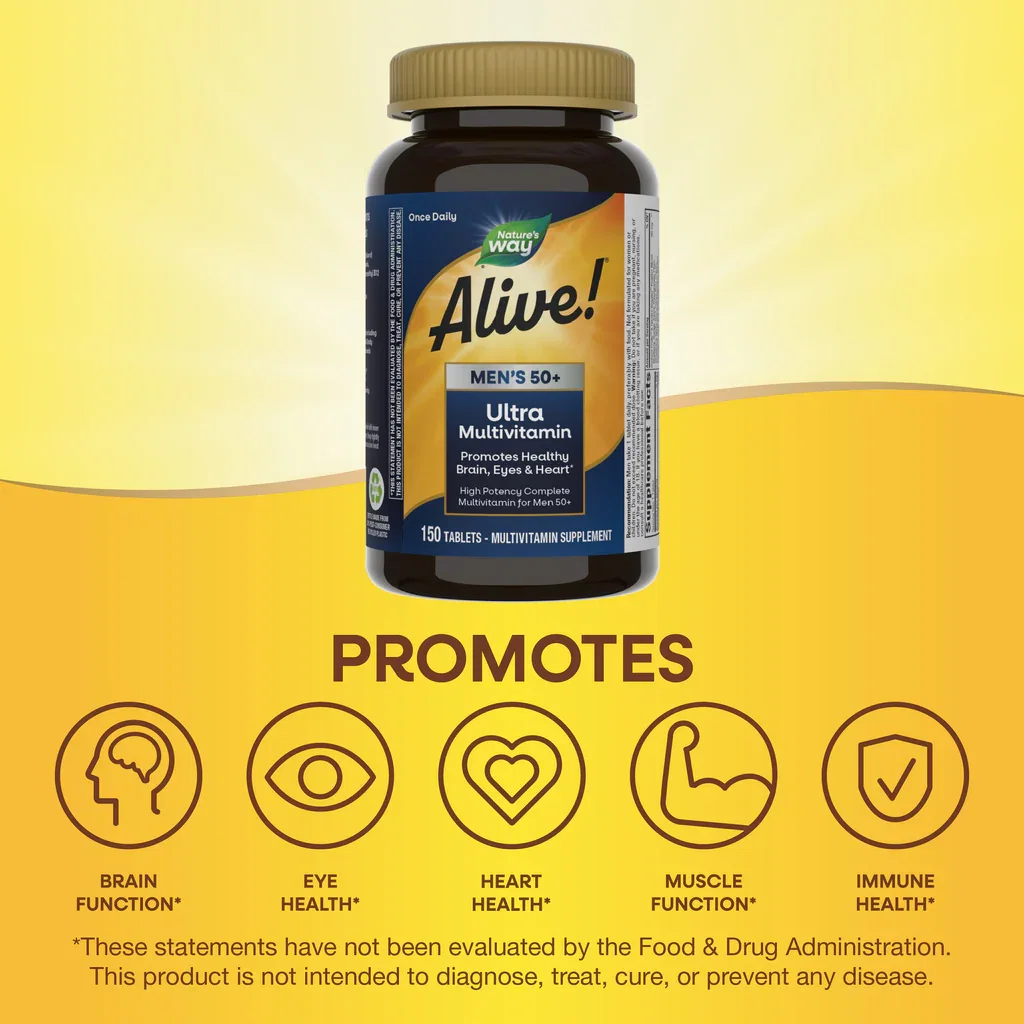 Alive!® Men's 50+ Ultra Multivitamin - 60 TABLETS_2