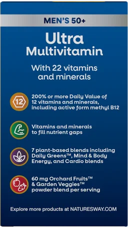 Alive!® Men's 50+ Ultra Multivitamin - 60 TABLETS
