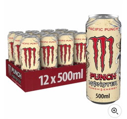 Monster pacific punch £1.49 pm 12x500ml BBE 02/25
