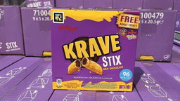 Kellogg’s krave stix milk chocolate 9x5pk  BBE 20/04/24 