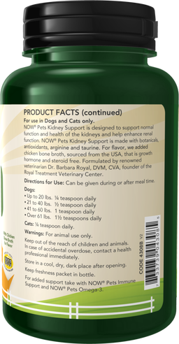 Kidney Support for Dogs & Cats Powder