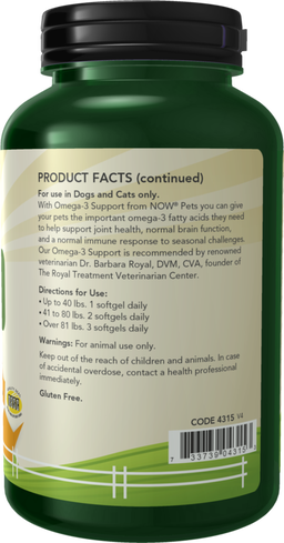 Omega-3 Support Softgels for Dogs & Cats
