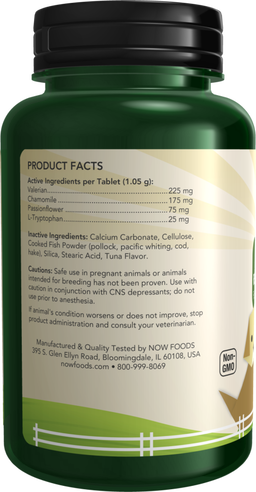 Pet Relaxant Chewable Tablets for Dogs & Cats