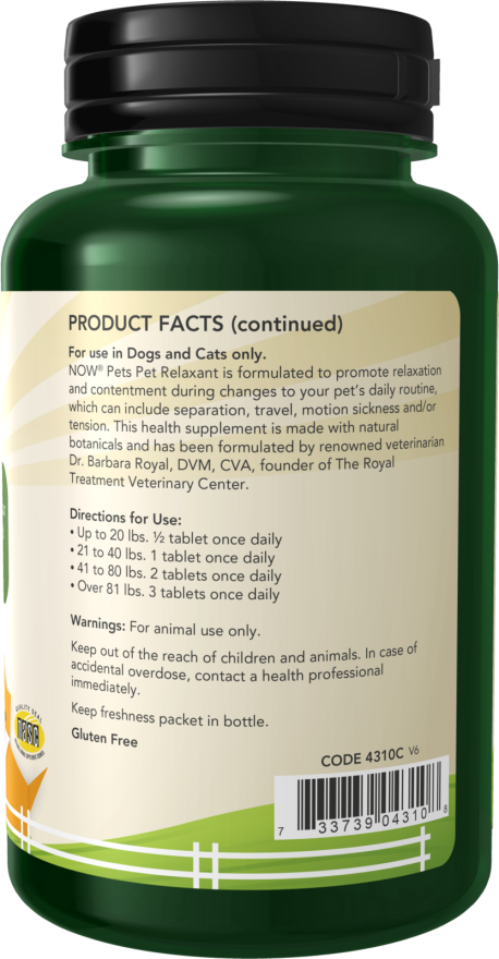 Pet Relaxant Chewable Tablets for Dogs & Cats_1