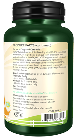 UC-II® Advanced Joint Mobility Chewable Tablets for Dogs & Cats
