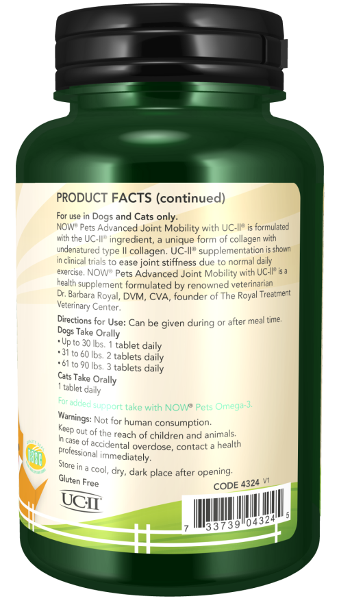 UC-II® Advanced Joint Mobility Chewable Tablets for Dogs & Cats_1