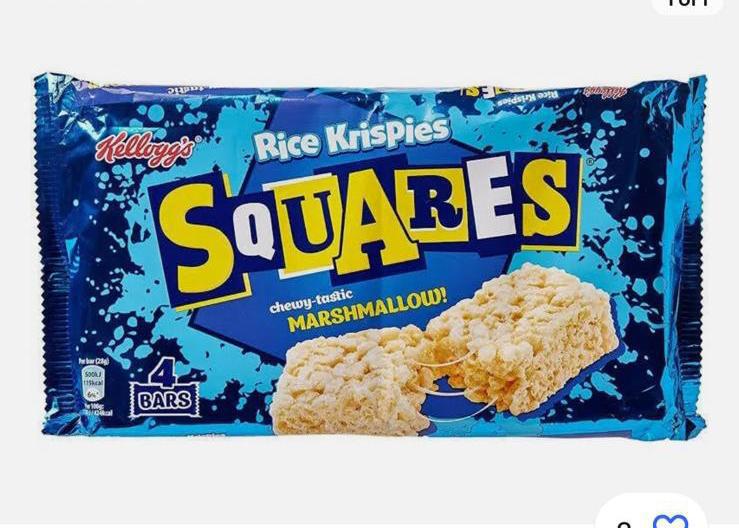 Rice Krispies squares marshmallow £1.99 price marked 11x4pk BBE 02/06/24