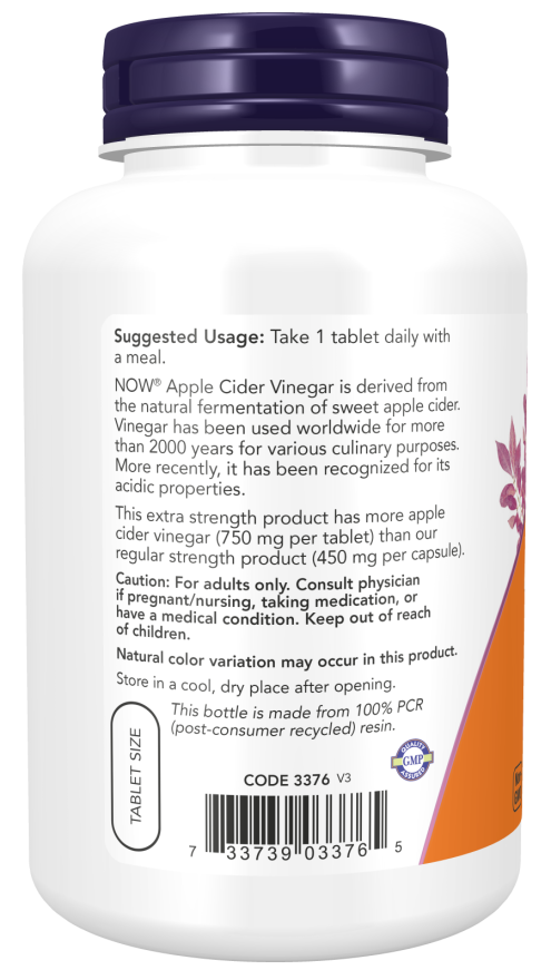 Apple Cider Vinegar, Extra Strength 750 mg Tablets_2