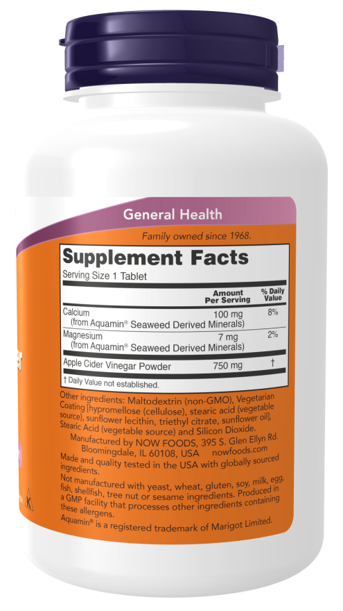 Apple Cider Vinegar, Extra Strength 750 mg Tablets_1