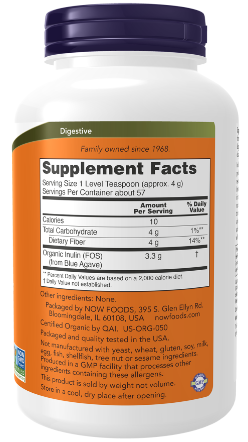 Inulin Prebiotic Pure Powder, Organic - Intestinal Support_1