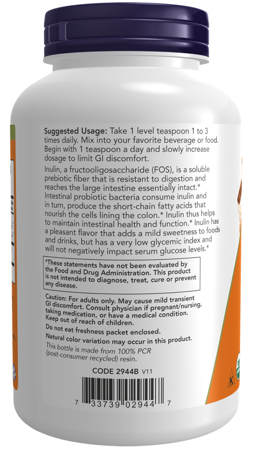 Inulin Prebiotic Pure Powder, Organic - Intestinal Support_2