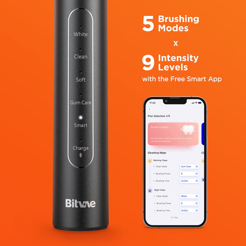 Bitvae S2+HD Smart Electric Toothbrush with Wall-mounted UV Cleaning Case, ADA Accepted, 8 Brush Heads_1