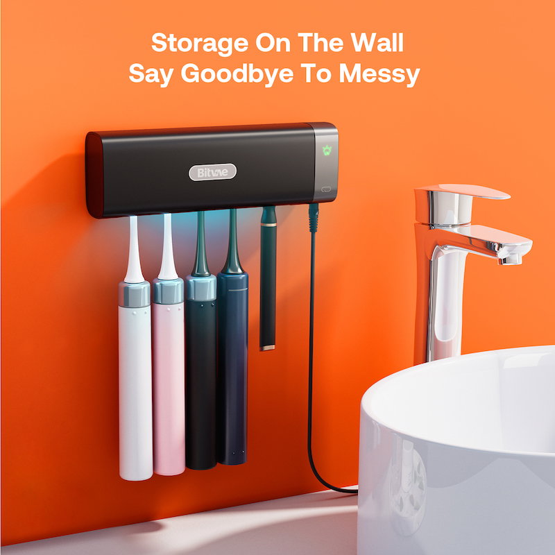 Bitvae S2+HD Smart Electric Toothbrush with Wall-mounted UV Cleaning Case, ADA Accepted, 8 Brush Heads_4