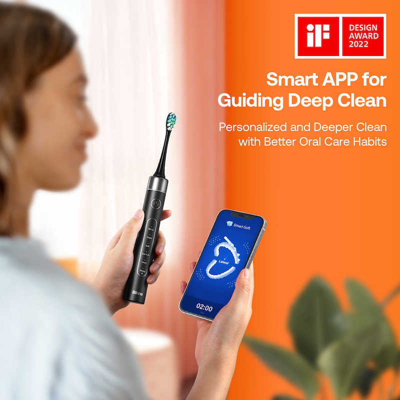 Bitvae S2+HD Smart Electric Toothbrush with Wall-mounted UV Cleaning Case, ADA Accepted, 8 Brush Heads_6