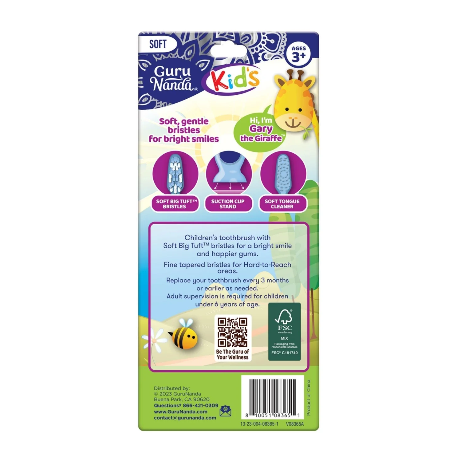 FUN ANIMALS KIDS' TOOTHBRUSH WITH SUCTION CUP (4-PACK)_6