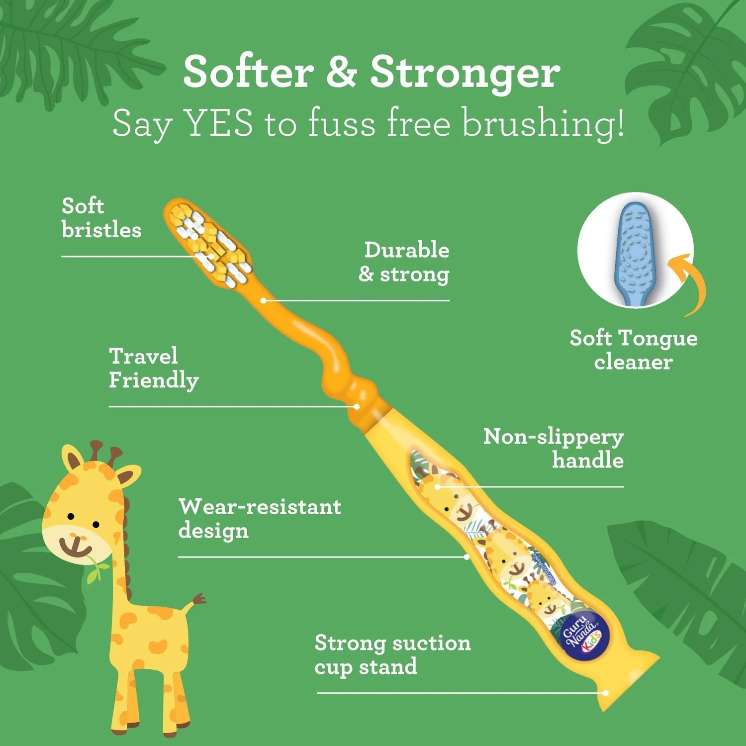FUN ANIMALS KIDS' TOOTHBRUSH WITH SUCTION CUP (4-PACK)_1