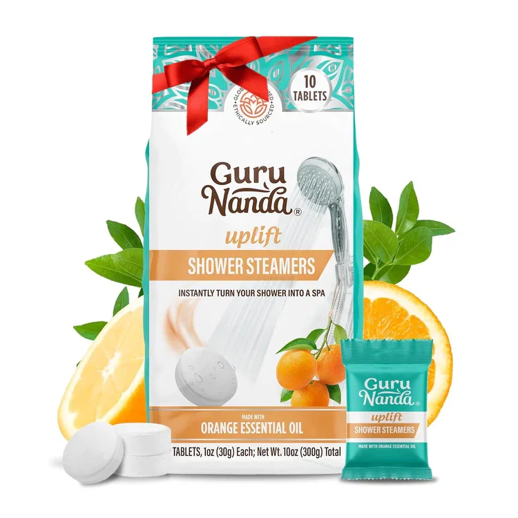 UPLIFT ORANGE SHOWER STEAMERS - INDIVIDUALLY WRAPPED - 10 COUNT