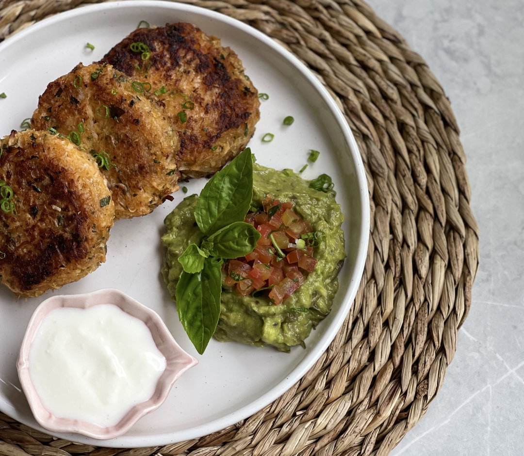 Hashbrowns with guacamole