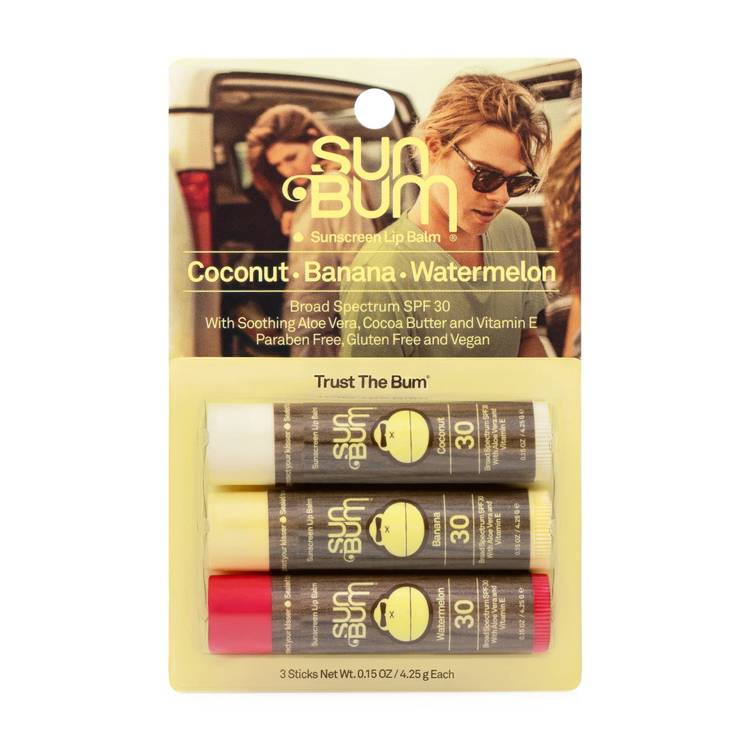 Sun Bum SPF 30 Sunscreen Lip Balm (Pack of 3)