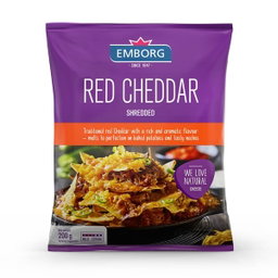Emborg Shredded Red Cheddar 200g
