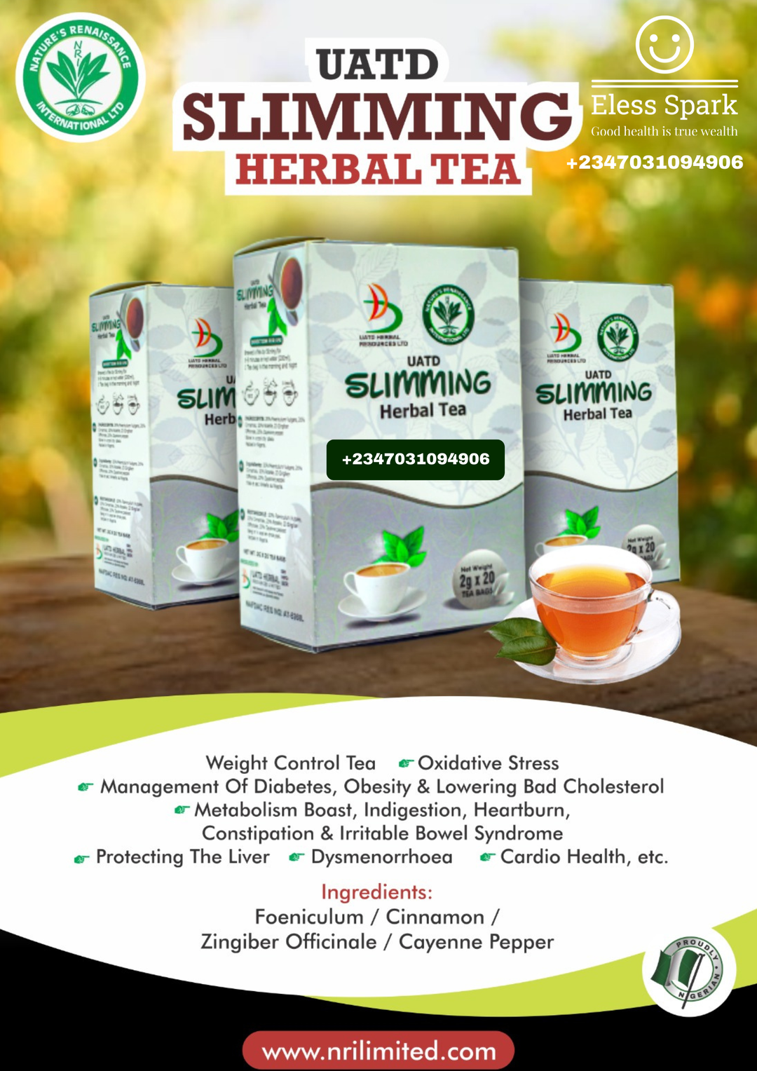 Slimming herbal tea