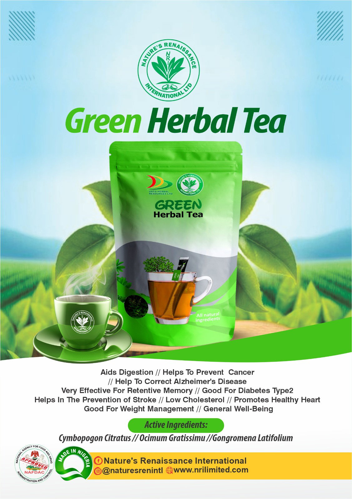Green herbal tea _0