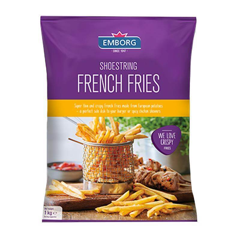 Emborg Frozen French Fries - Shoestring 1kg