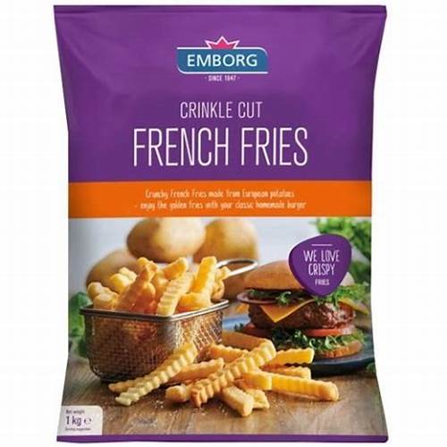 Emborg Frozen French Fries - Crinkle Cut 1kg 