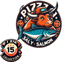 Pizza Saly Salmon. 15cm - Salmon, Ricotta, Bayam. Cheese Crust 