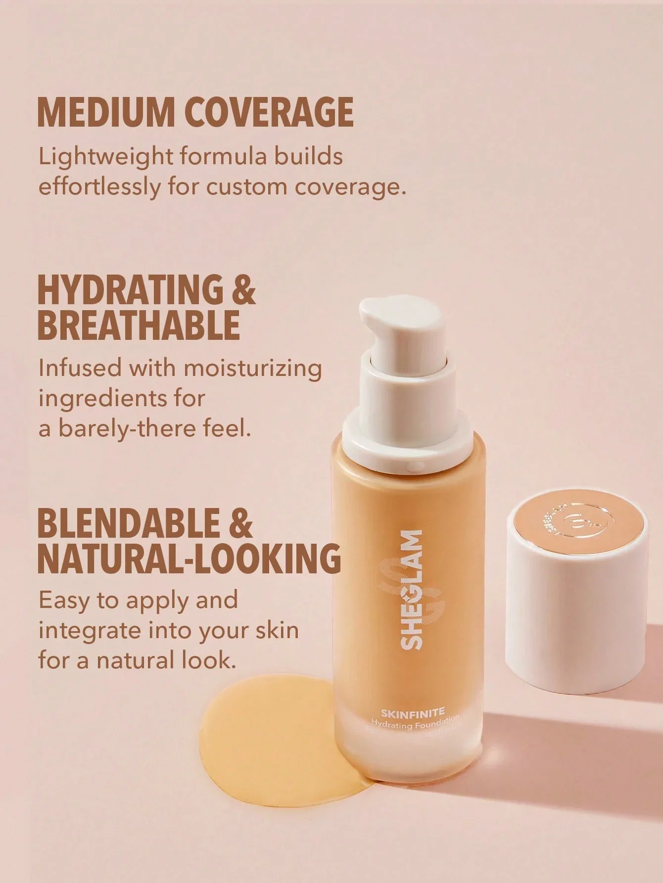 SHEGLAM Skinfinite Hydrating Foundation Sample - Peach_8
