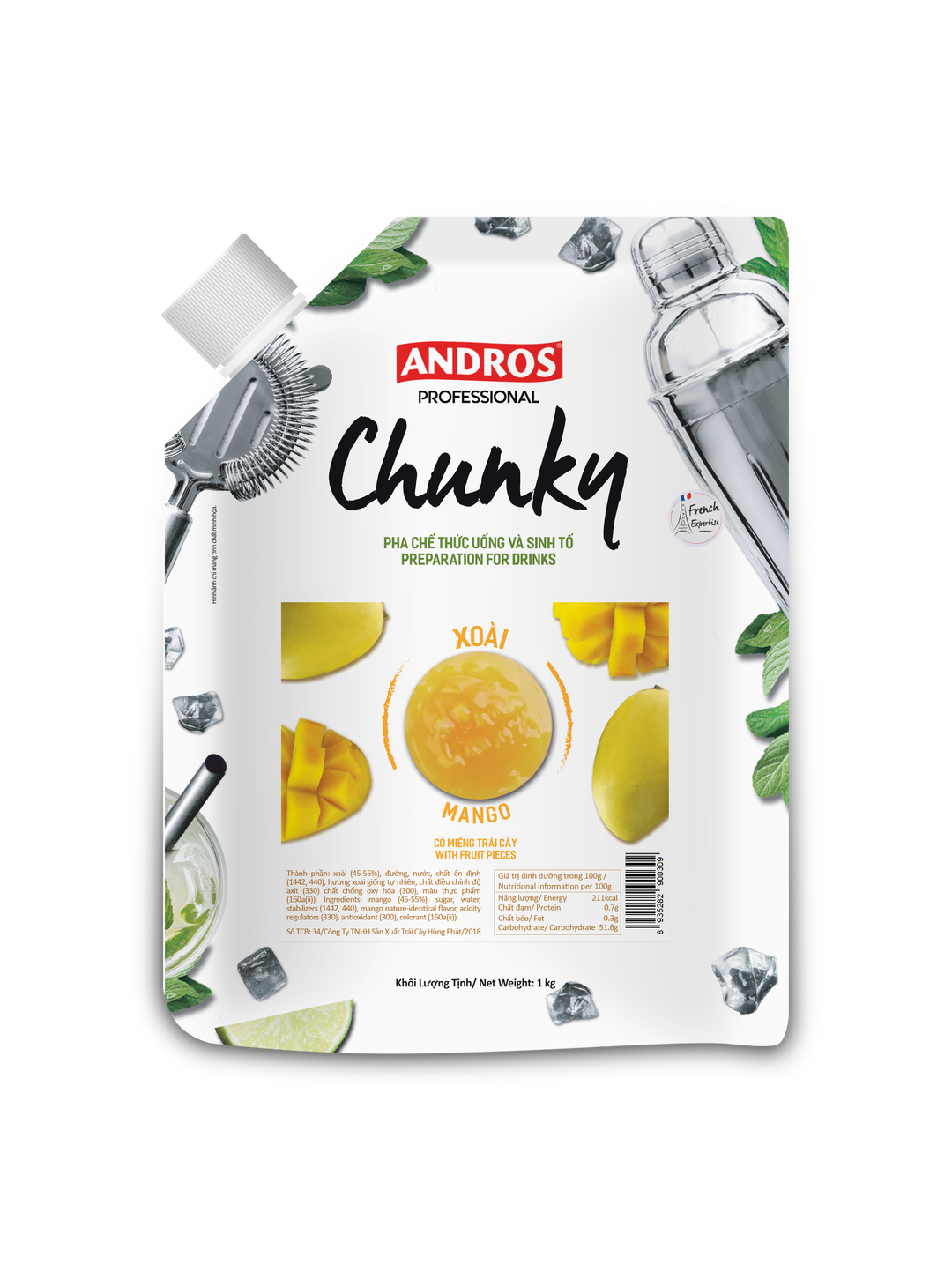 Andros Mango Chunky 1kg