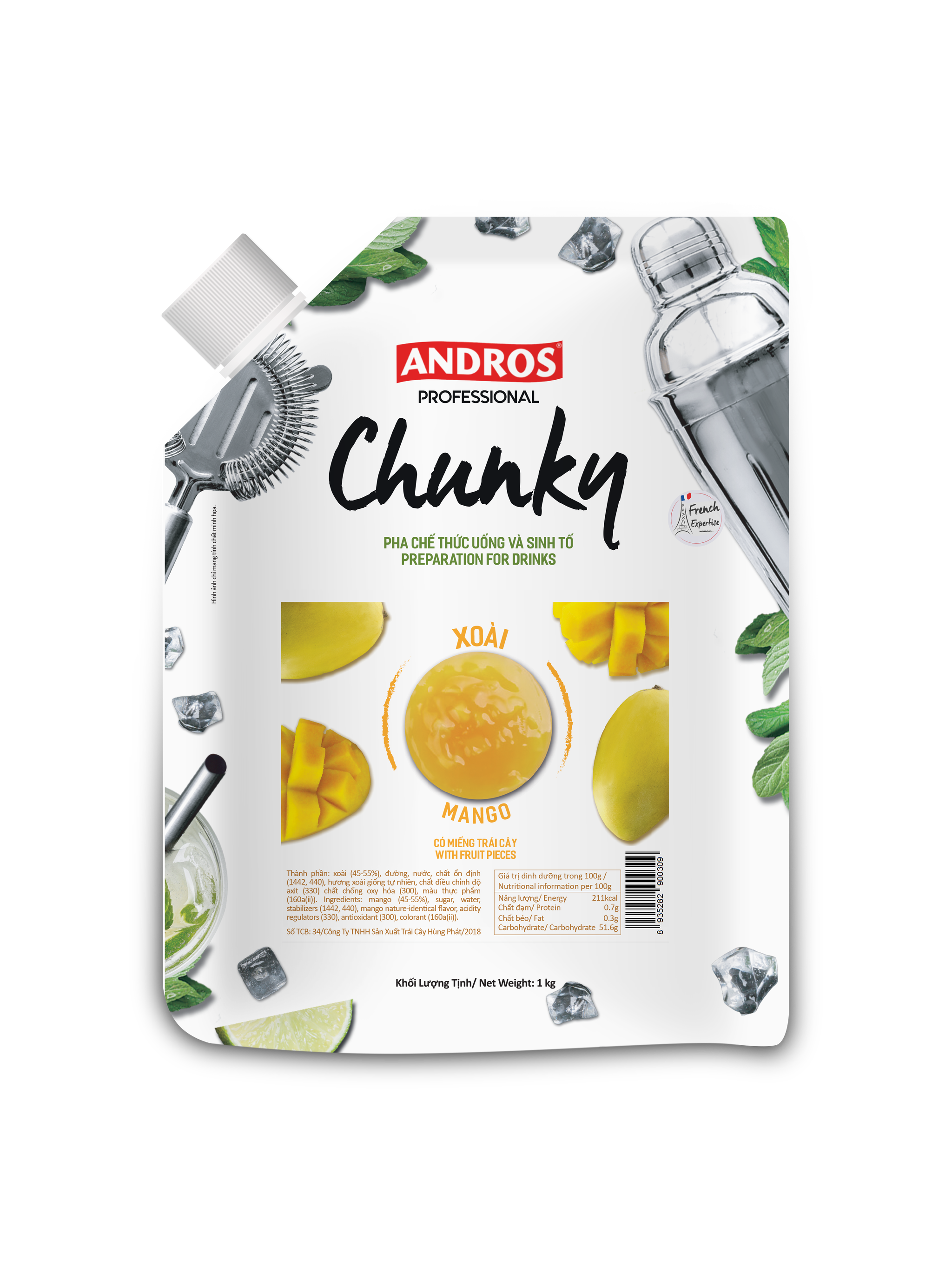 Andros Mango Chunky 1kg  _0