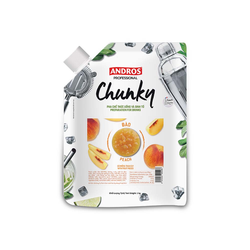 Andros Peach Chunky 1kg