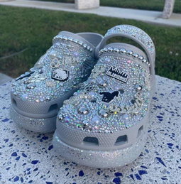 Original Silver Crocs Shoes