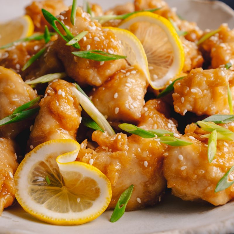 Butter Lemon Chicken cubes - مكعبات دجاج بصوص الزبدة والليمون_0