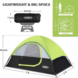 Camping Tent 2 Person, Waterproof Windproof Tent