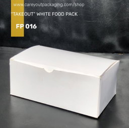 QUICK SERVICE TAKEOUT BOXES - PLAIN WHITE 